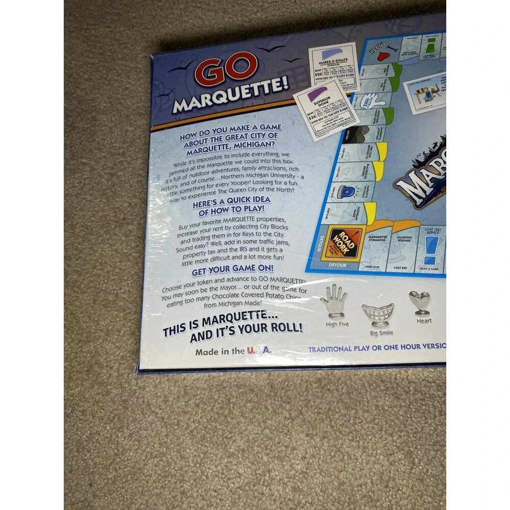 Marquette-Opoly Board Game Late For The Sky New Sealed Michigan Marquette